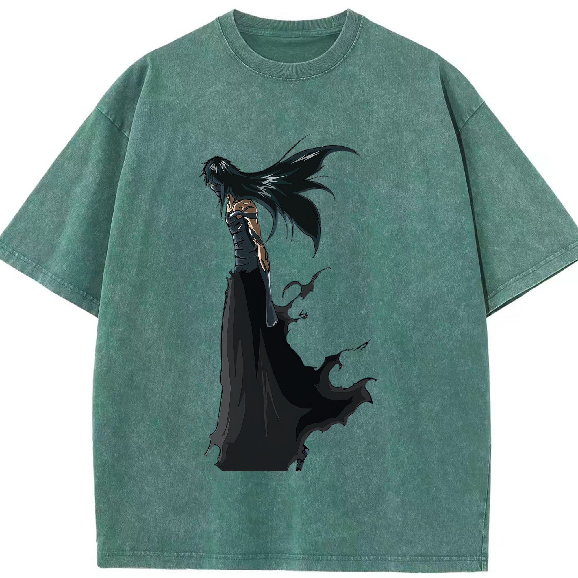 （画像用） ブリーチ 黒崎一護（くろさき いちご）BLEACH Kurosaki Ichigo 綿100% ヴィンテージ風 半袖Tシャツ（フロントプリント）